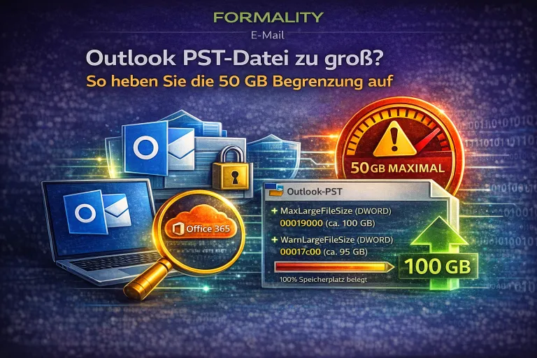 Outlook PST-Datei zu groß? So heben Sie die 50 GB Begrenzung auf