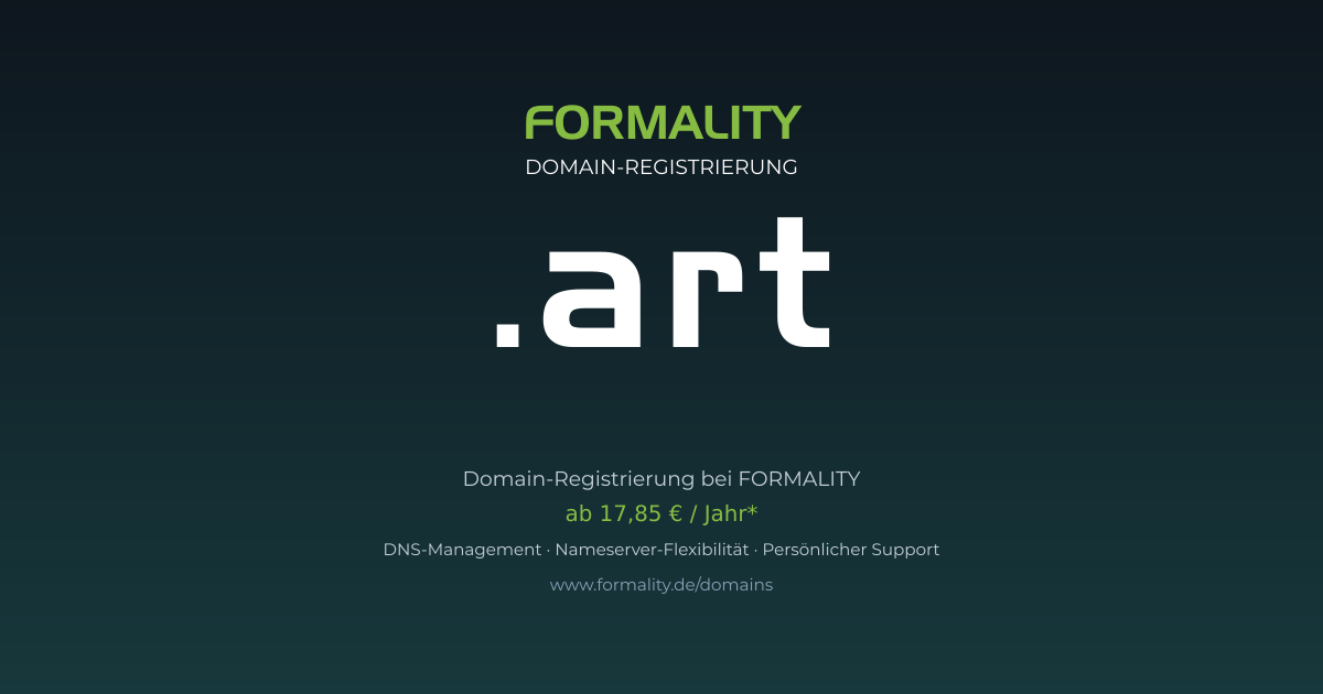.art-Domain ab 17,85 € pro Jahr registrieren