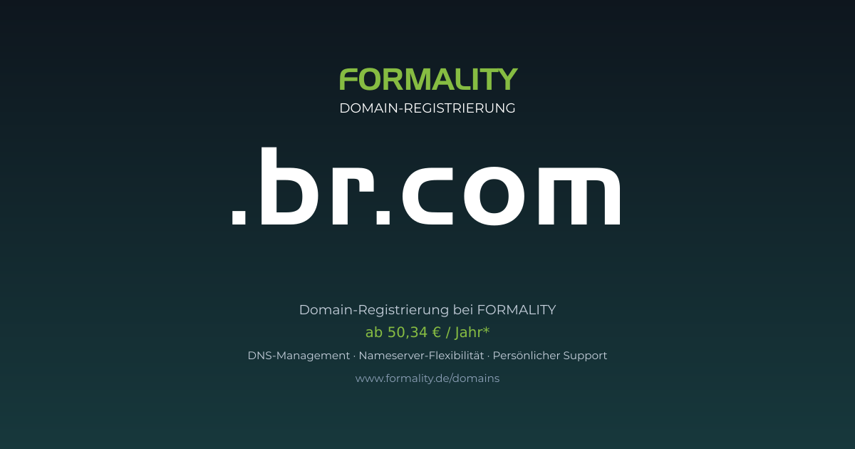 .br.com-Domain ab 50,34 € pro Jahr registrieren