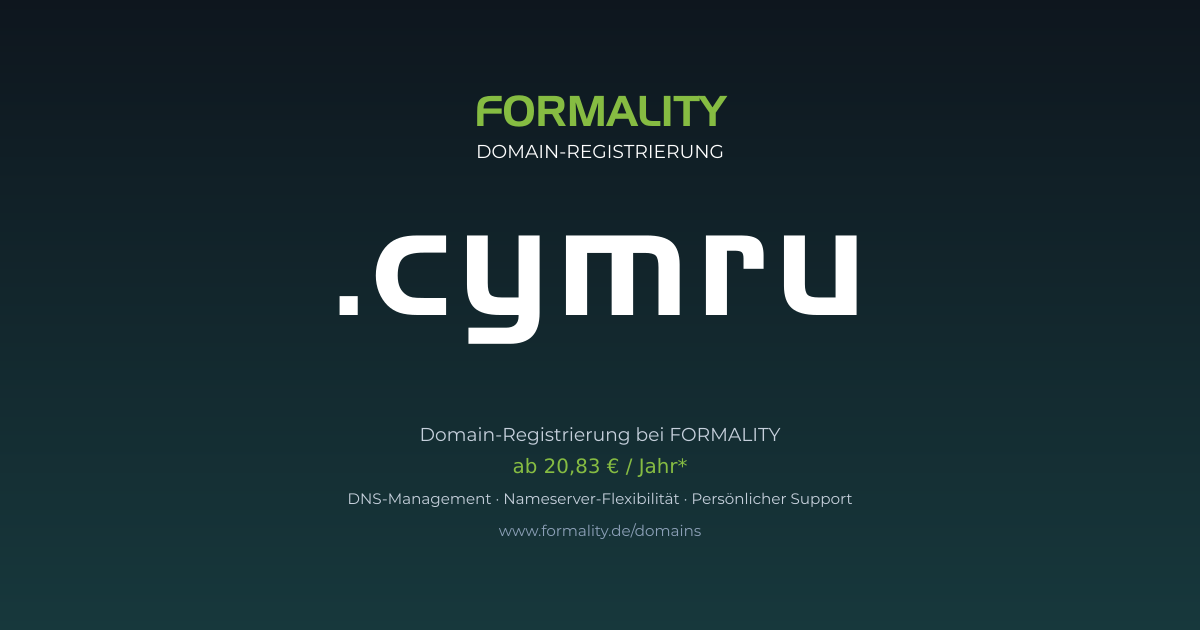 .cymru-Domain ab 20,83 € pro Jahr registrieren