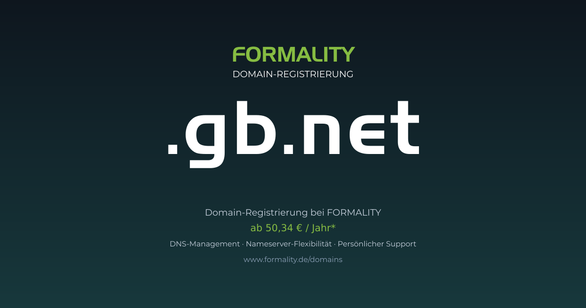 .gb.net-Domain ab 50,34 € pro Jahr registrieren