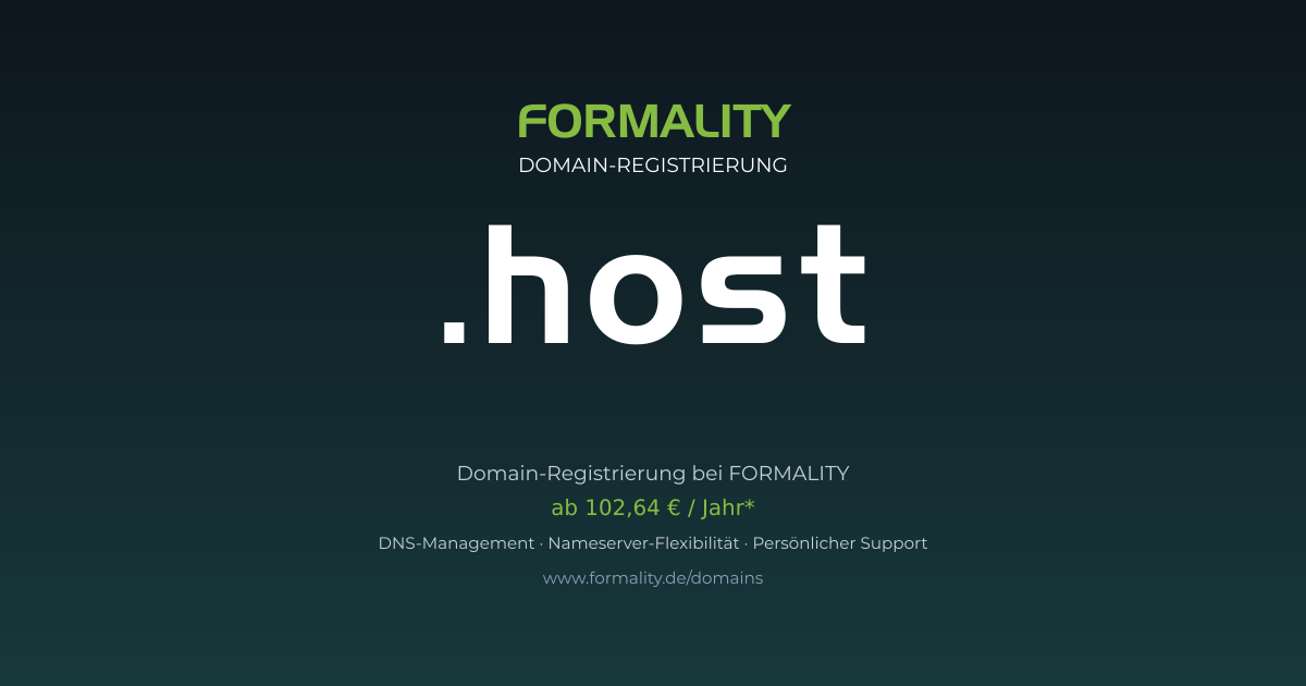 .host-Domain ab 102,64 € pro Jahr registrieren