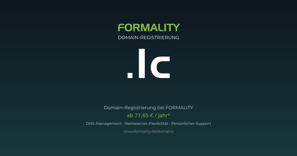 .lc-Domain ab 77,65 € pro Jahr registrieren