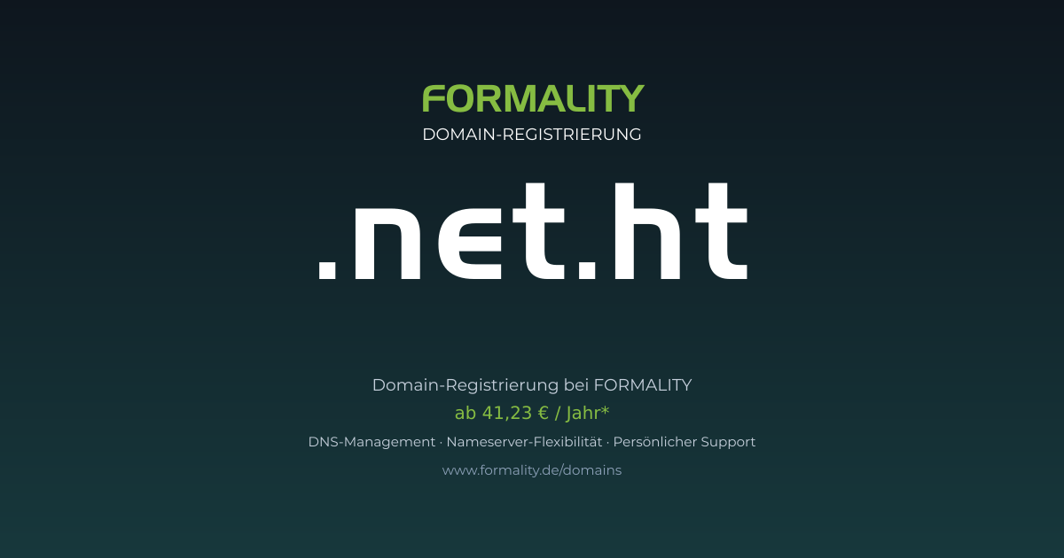 .net.ht-Domain ab 41,23 € pro Jahr registrieren