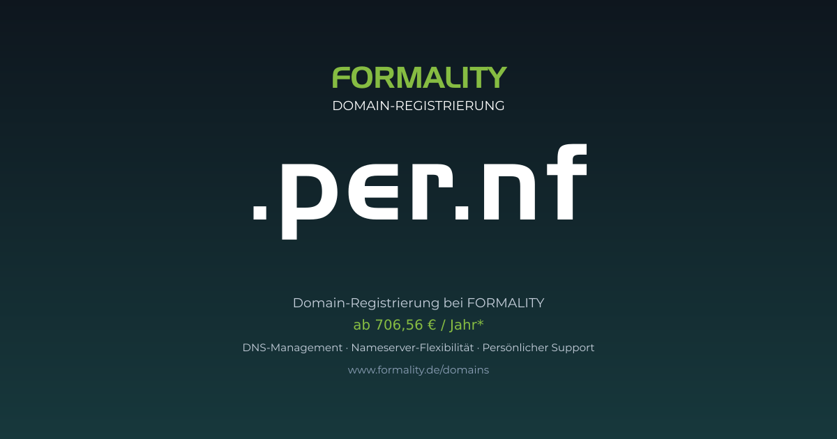 .per.nf-Domain ab 706,56 € pro Jahr registrieren