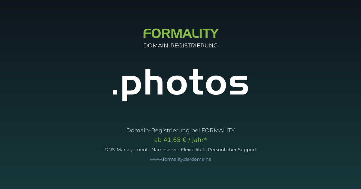 .photos-Domain ab 41,65 € pro Jahr registrieren