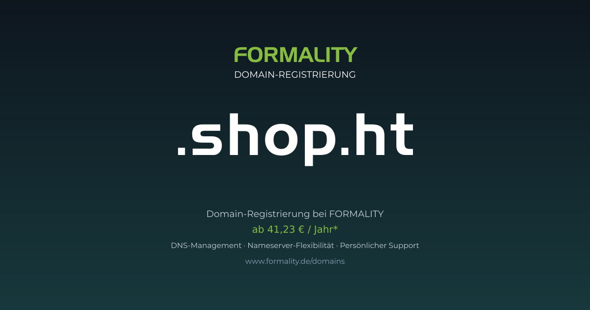 .shop.ht-Domain ab 41,23 € pro Jahr registrieren