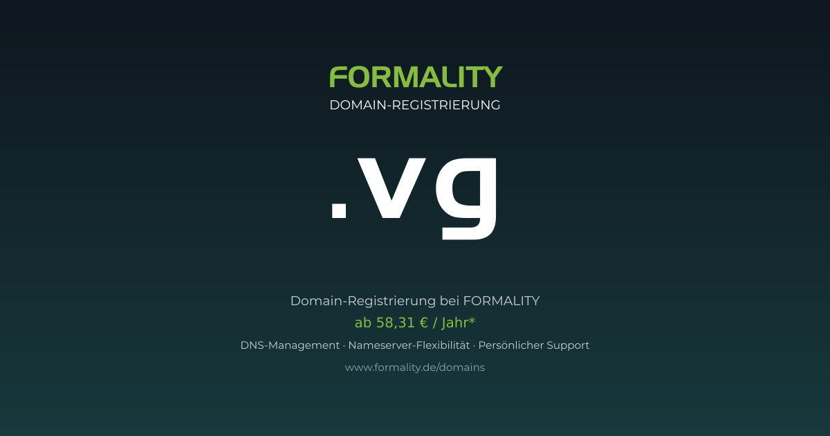 .vg-Domain prüfen & registrieren ab 58,31 €/Jahr | FORMALITY
