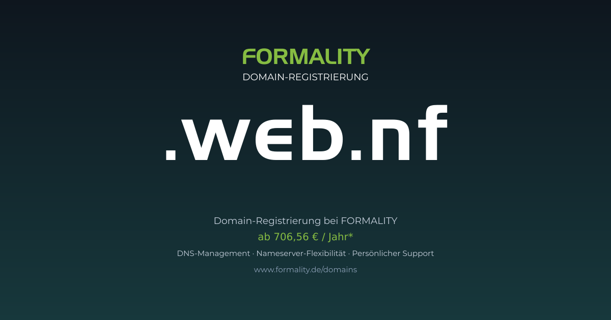 .web.nf-Domain ab 706,56 € pro Jahr registrieren