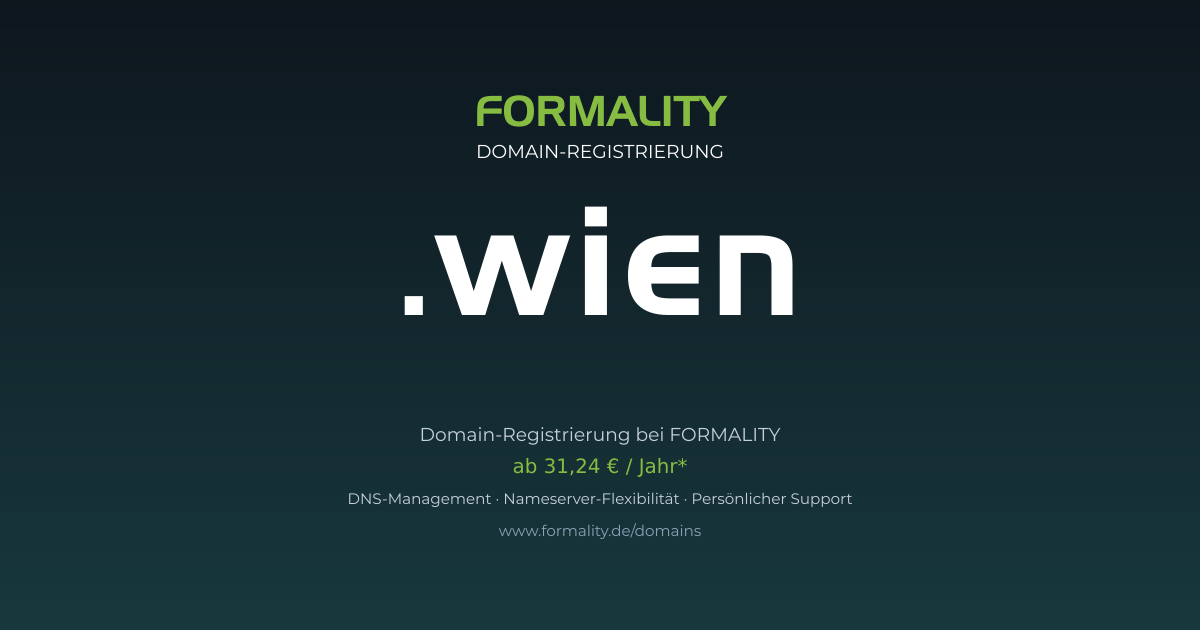 .wien-Domain ab 31,24 € pro Jahr registrieren