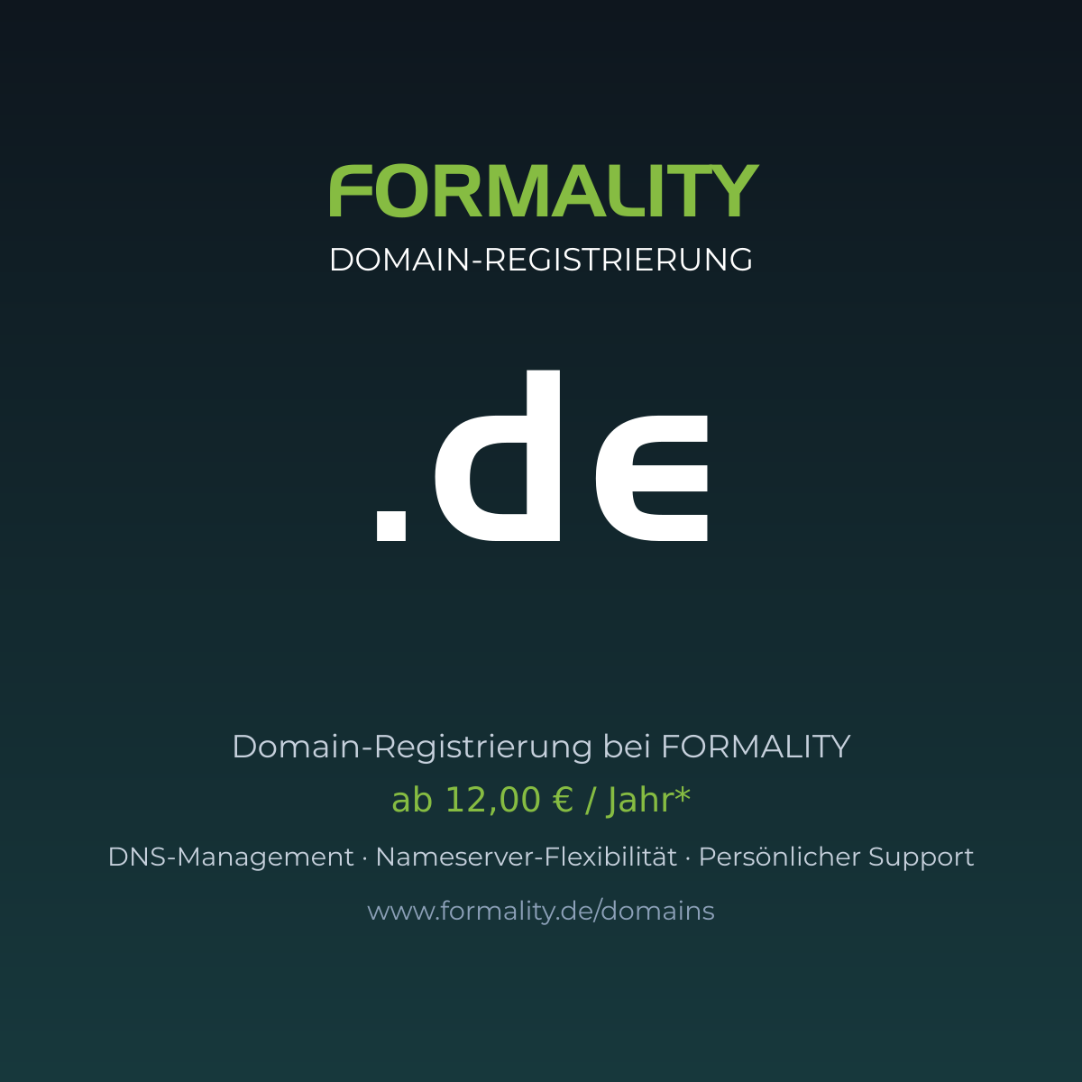Domainregistrierung - Preisliste | FORMALITY Deutschland